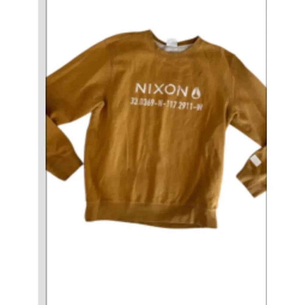 Nixon Mustard Logo Sweatshirt in Warm Gold medium